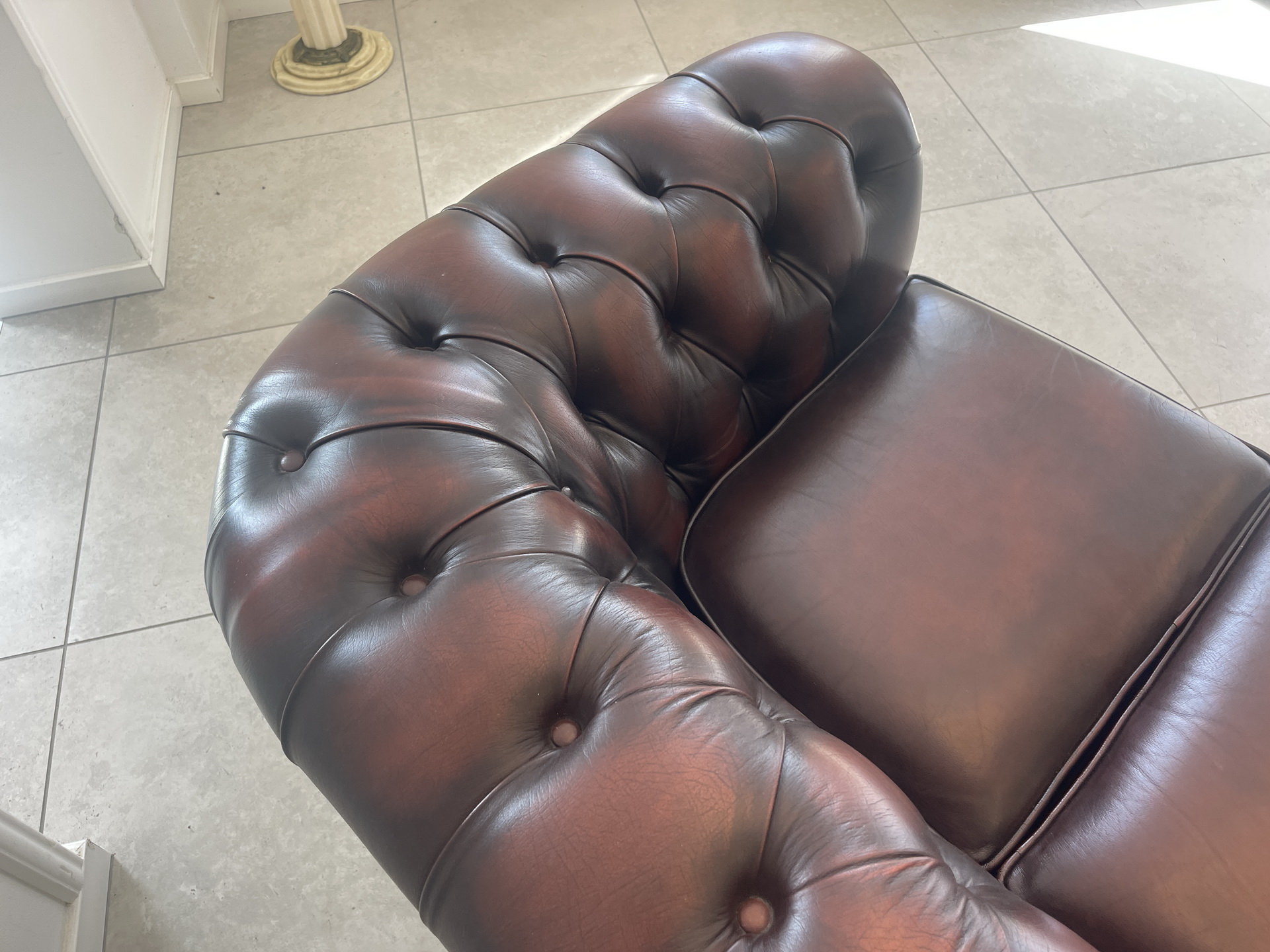 Chesterfield 4er Clubsofa Couch Oxblood Red A4479