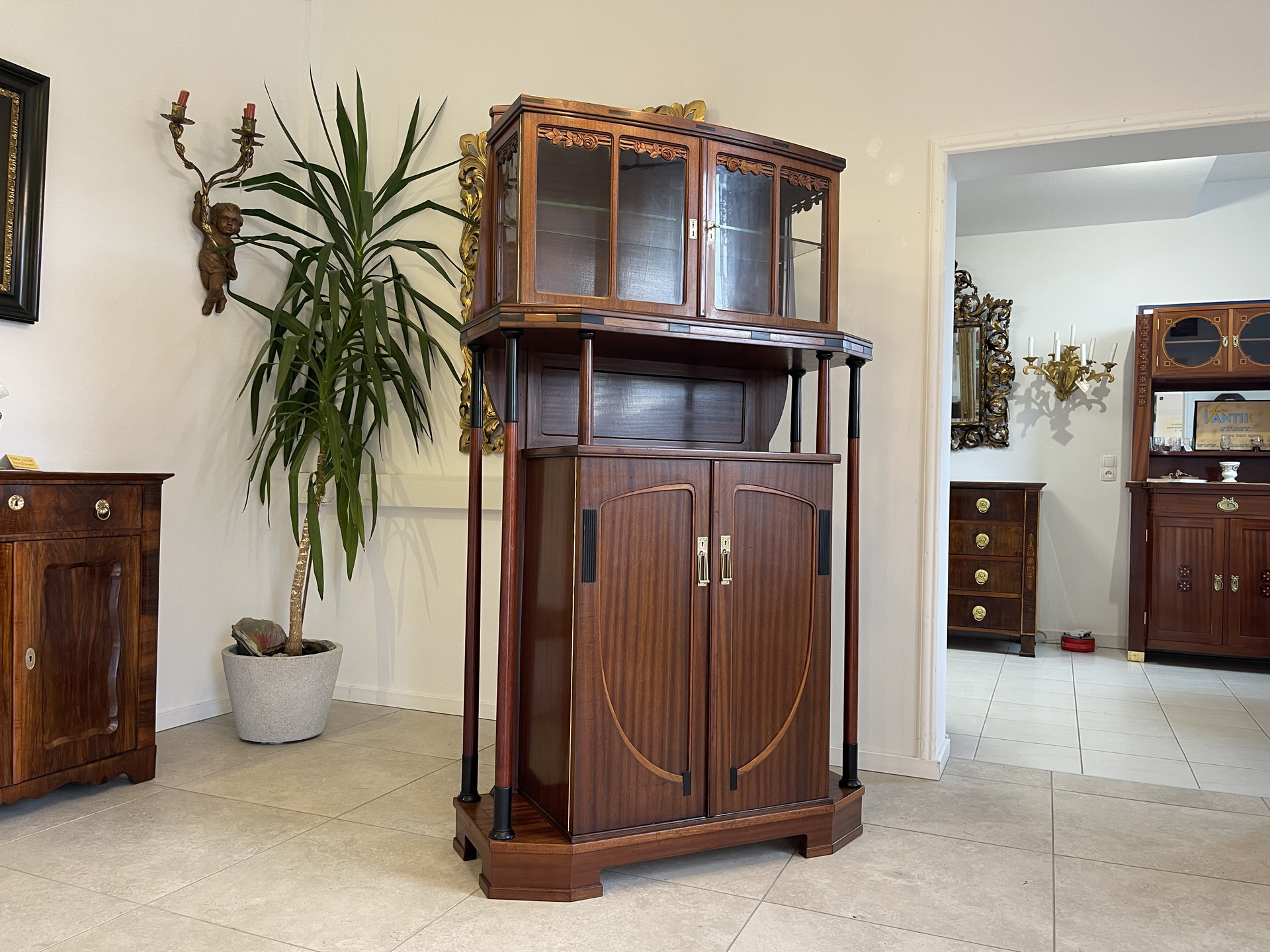 Sale Jugendstil Vitrine / Bücherschrank/ Antiquität  B2068