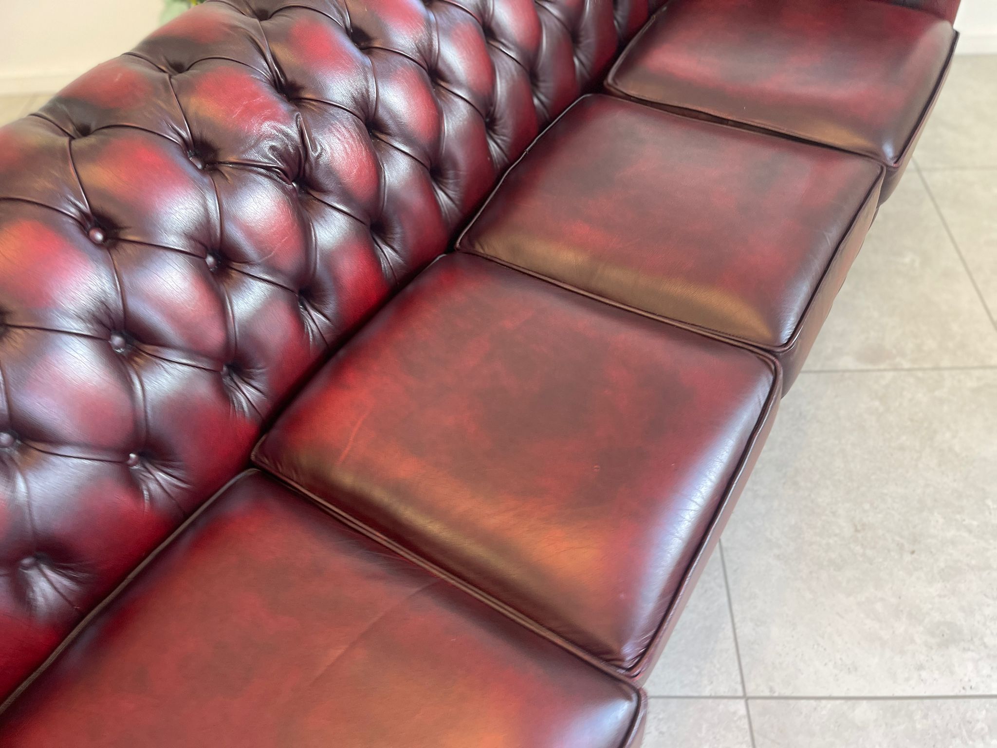 Chesterfield 4er Clubsofa Couch Oxblood Red A4479