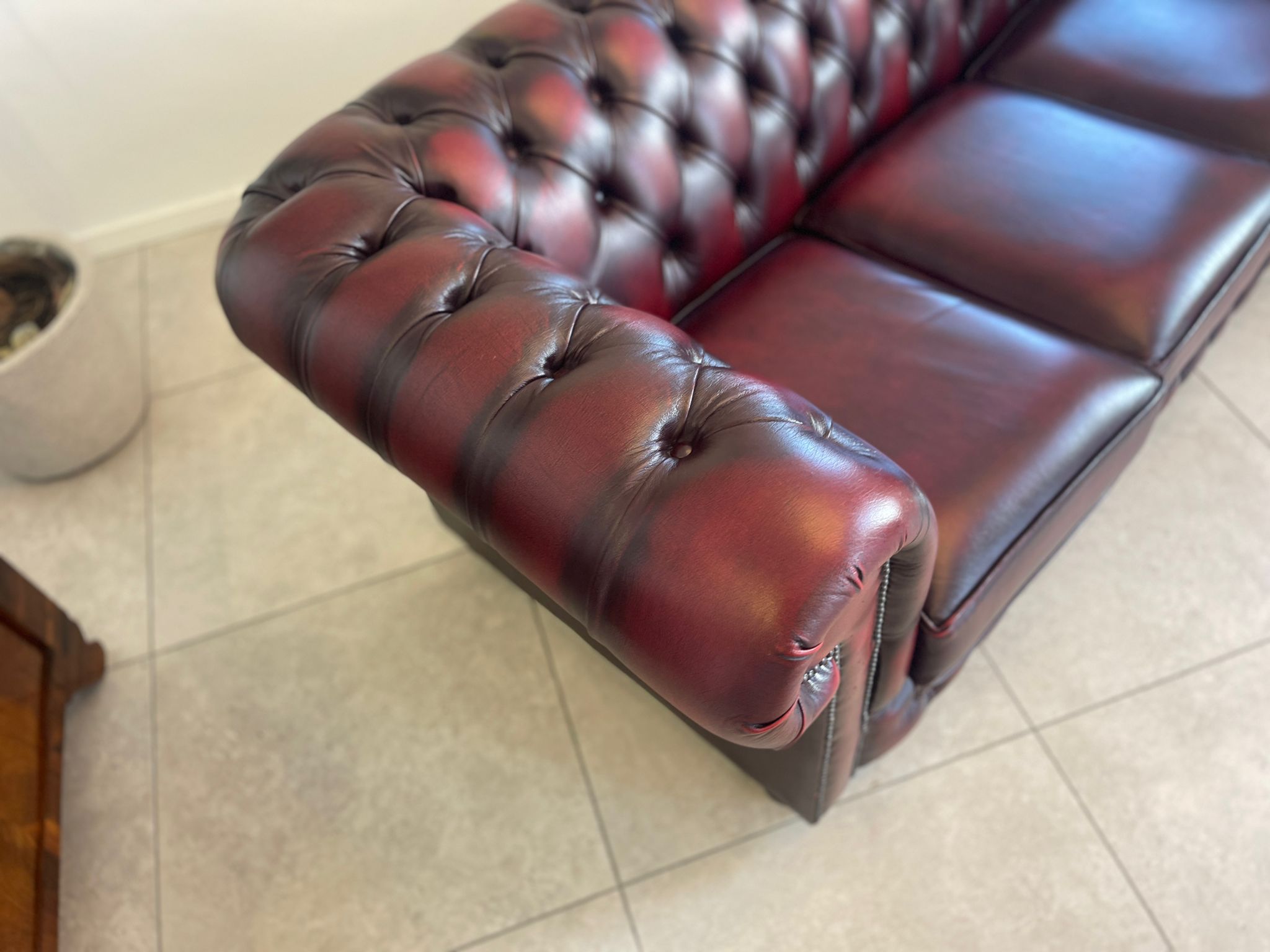 Chesterfield 4er Clubsofa Couch Oxblood Red A4479