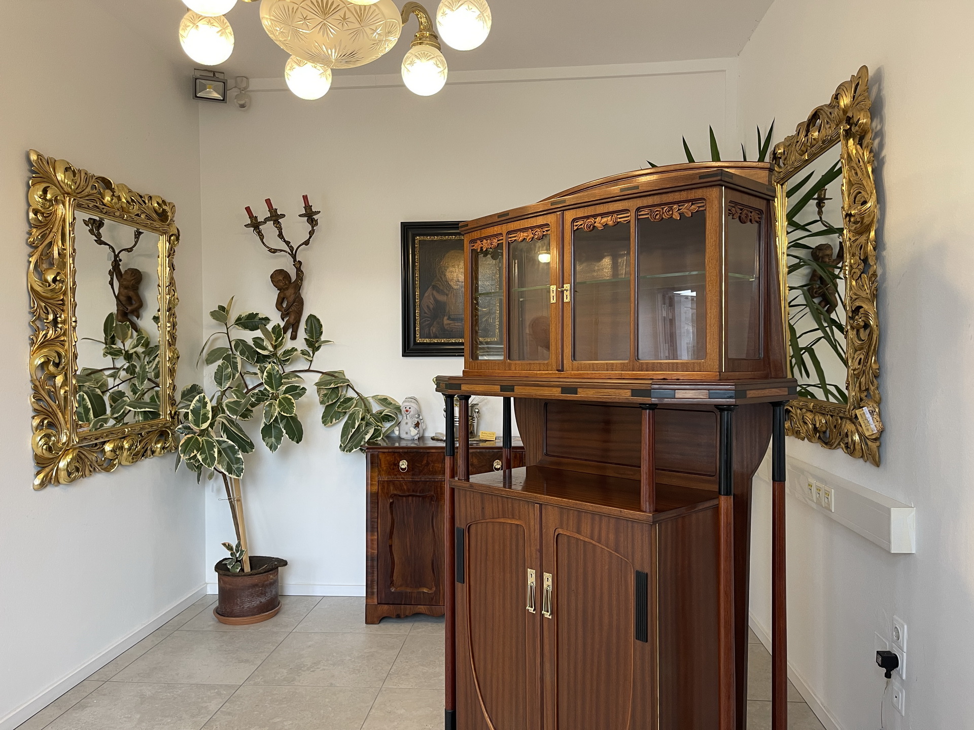 Sale Jugendstil Vitrine / Bücherschrank/ Antiquität  B2068