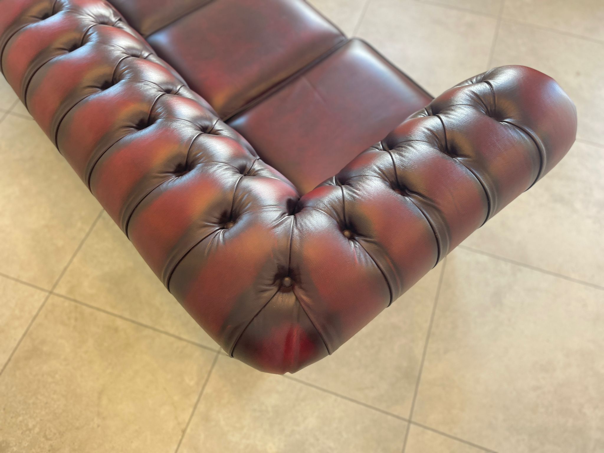 Chesterfield 4er Clubsofa Couch Oxblood Red A4479