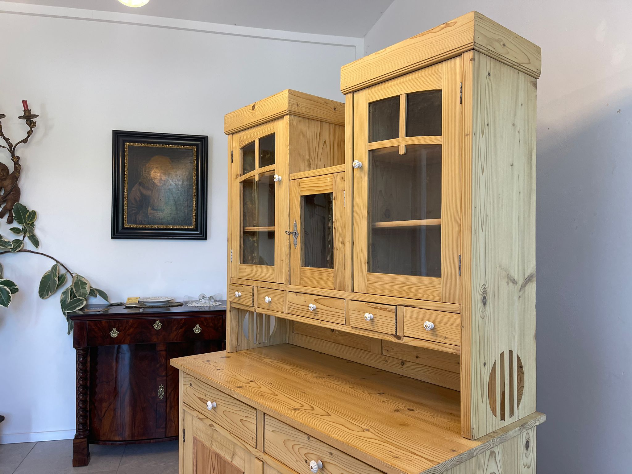 Jugendstil Küchenbuffet Küchenschrank Küchenkredenz A4899