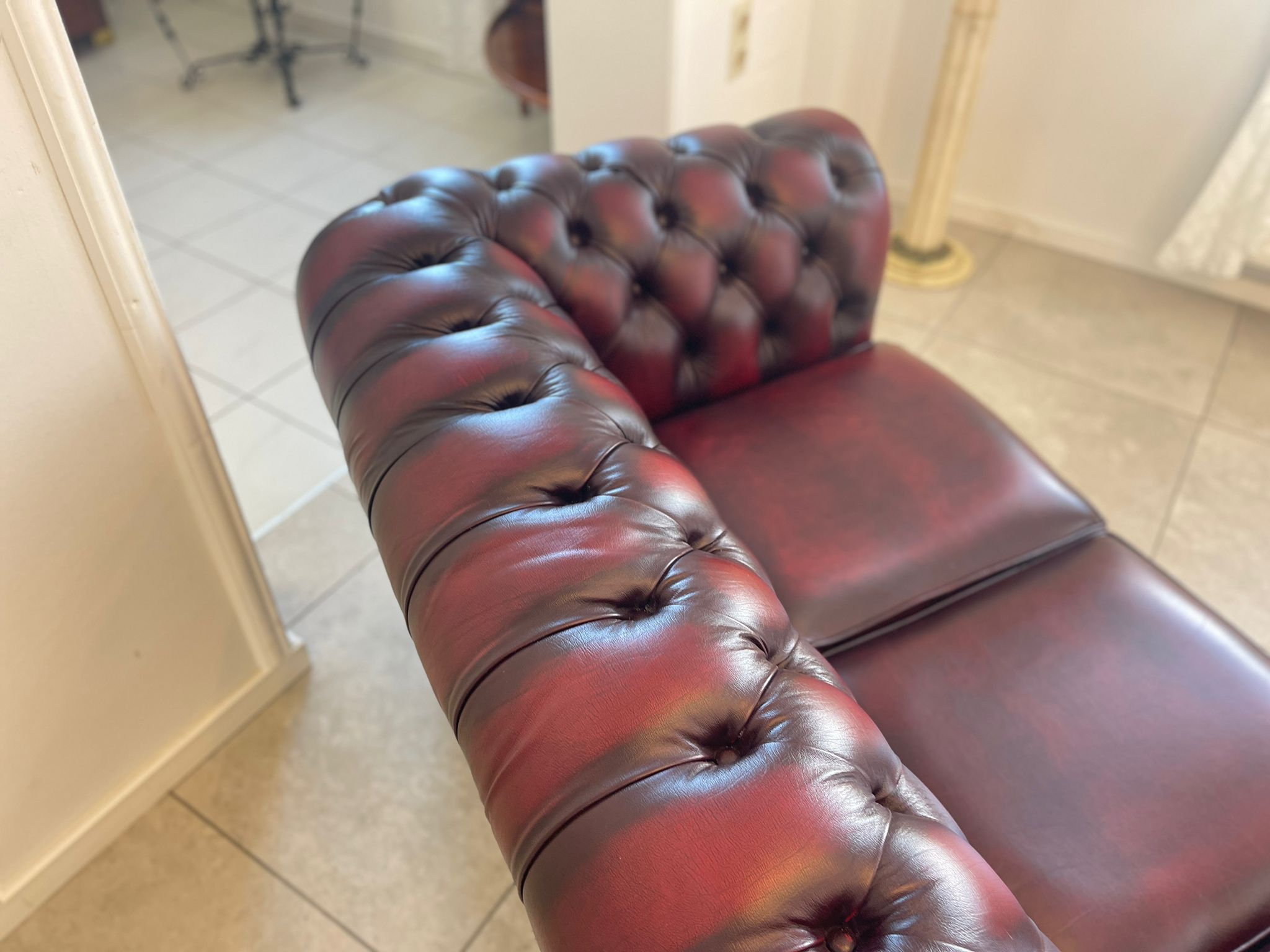 Chesterfield 4er Clubsofa Couch Oxblood Red A4479