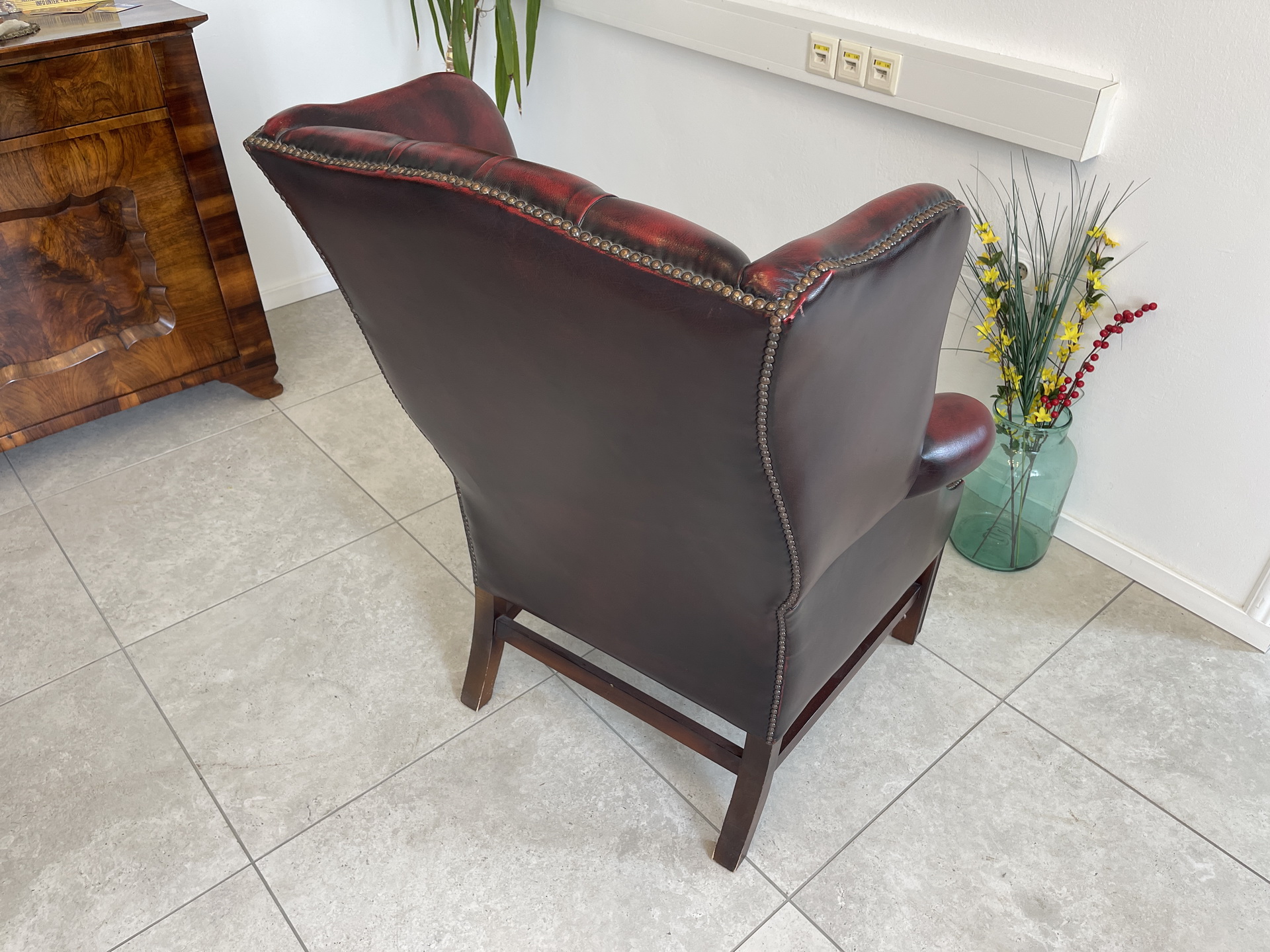 Chesterfield Ohrenfauteuil Clubfauteuil Sessel A4398