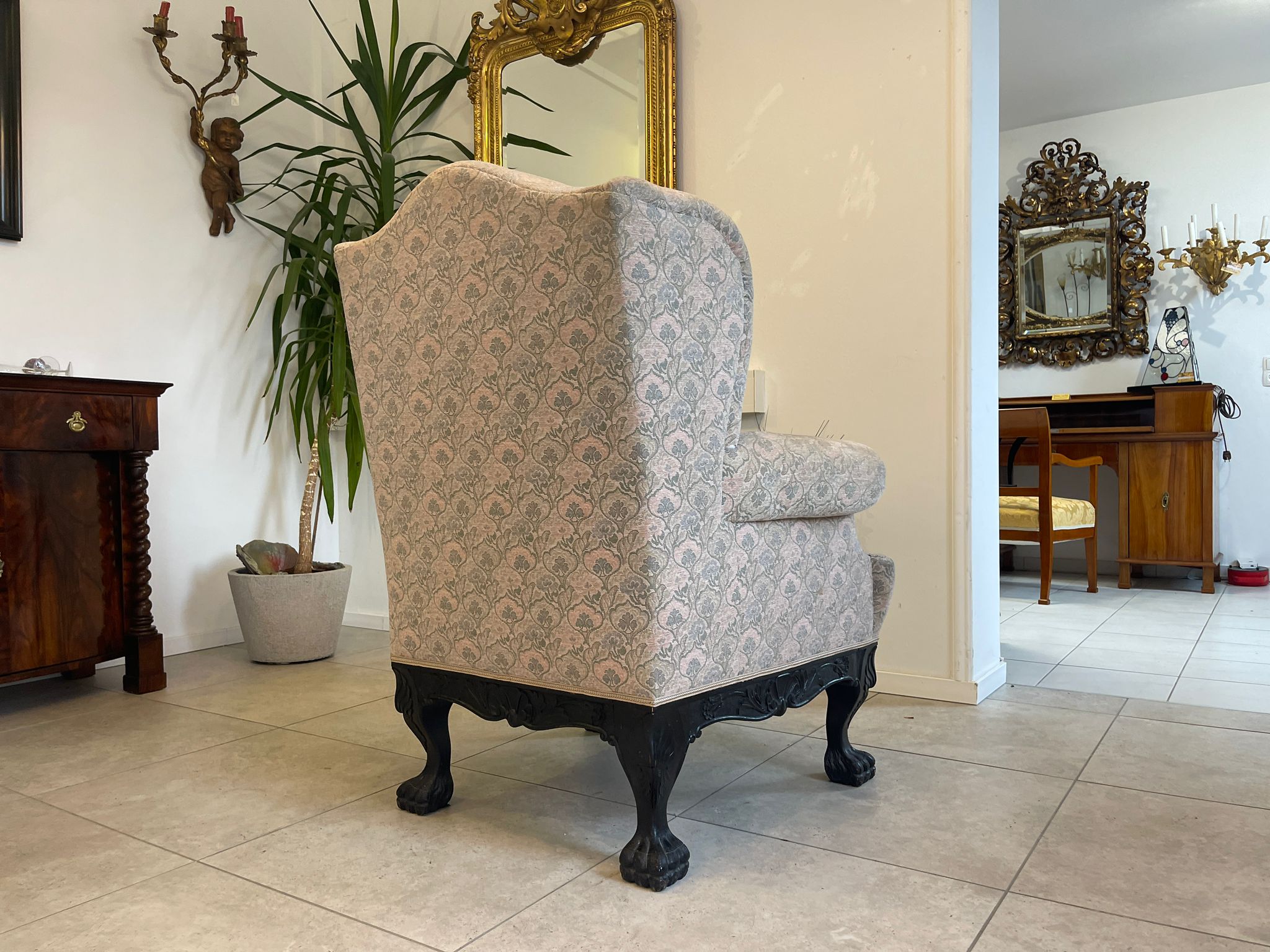 Alter Historismus Ohrenfauteuil Ohrensessel A4564