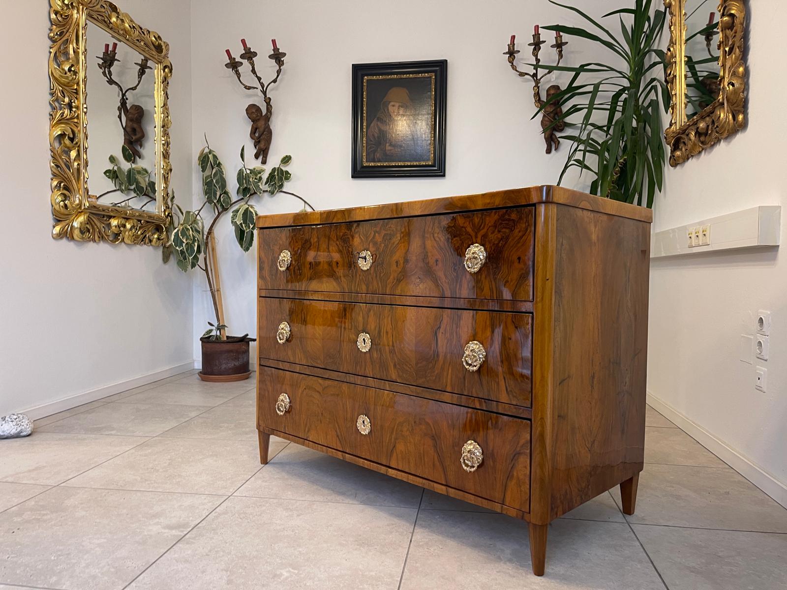 Sale Restaurierte Biedermeier Kommode 3 Ladenkommode Nussholz Antiquität G1064