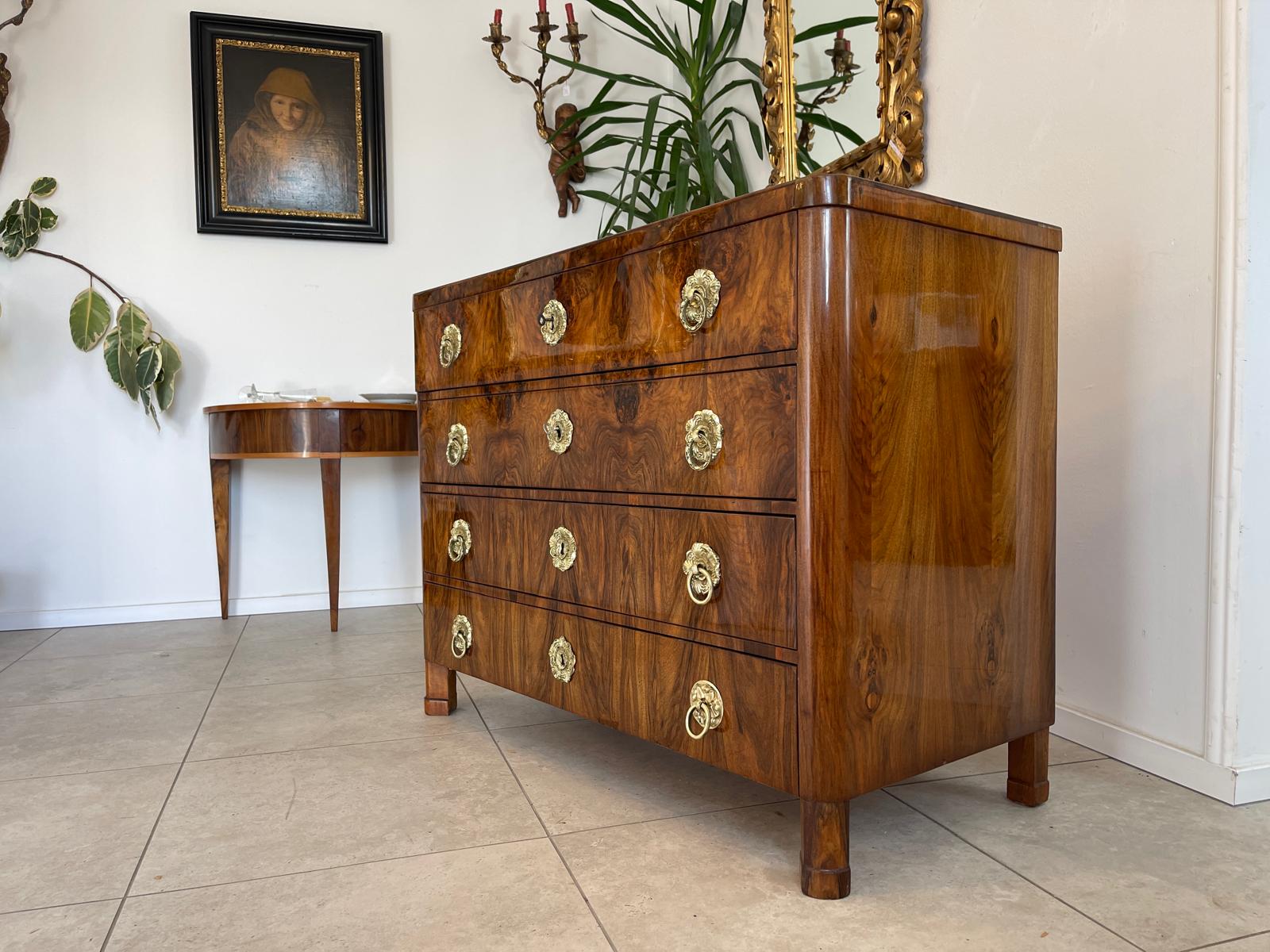 SALE Restaurierte Biedermeier Schreibkommode Nussholz Antiquität Antikmöbel G1132