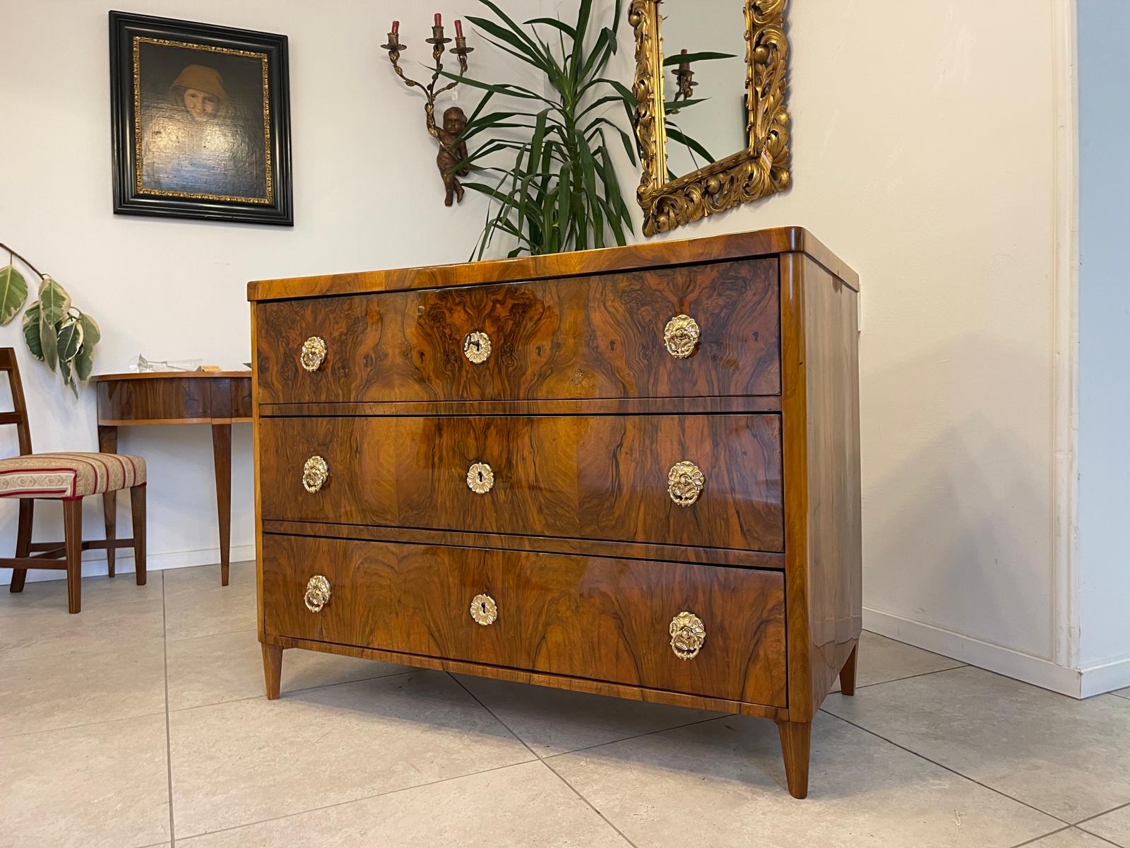 Sale Restaurierte Biedermeier Kommode 3 Ladenkommode Nussholz Antiquität G1064