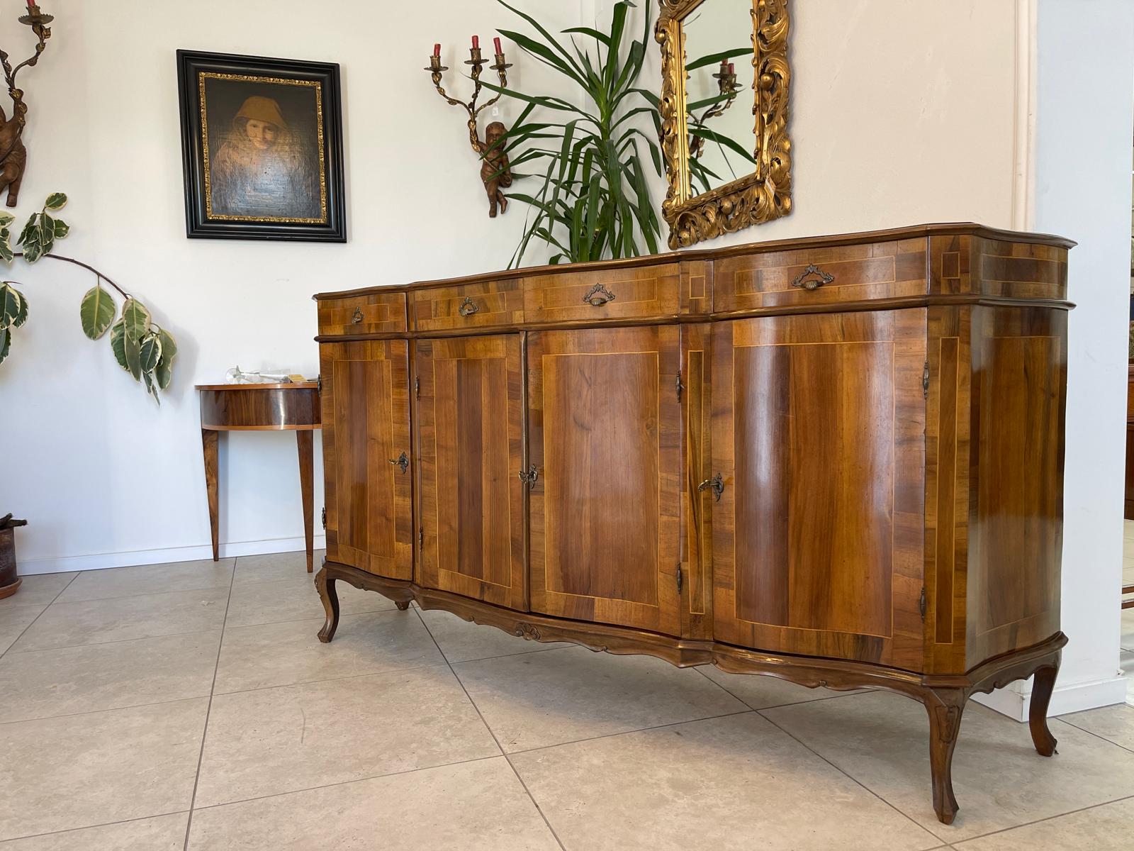 Barockstil Anrichte Sideboard Theke Marketerien G1123