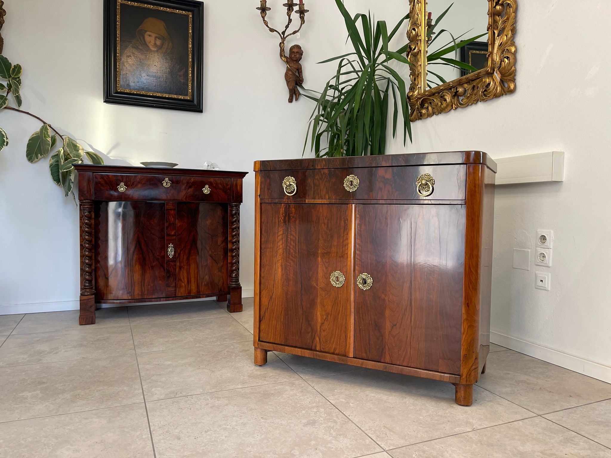 Originales Biedermeier Trumeau Anrichte Antiquität A4990