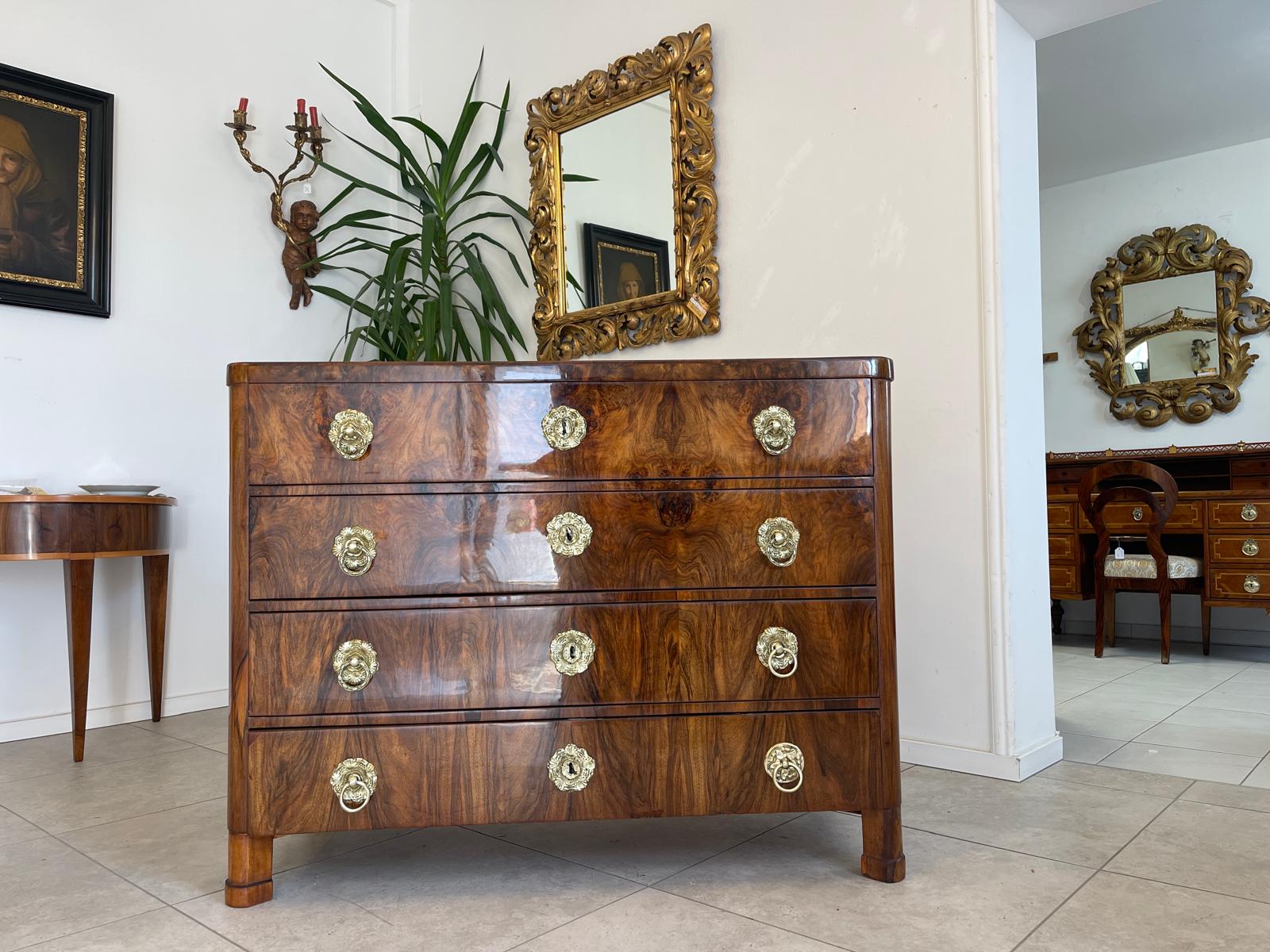 SALE Restaurierte Biedermeier Schreibkommode Nussholz Antiquität Antikmöbel G1132