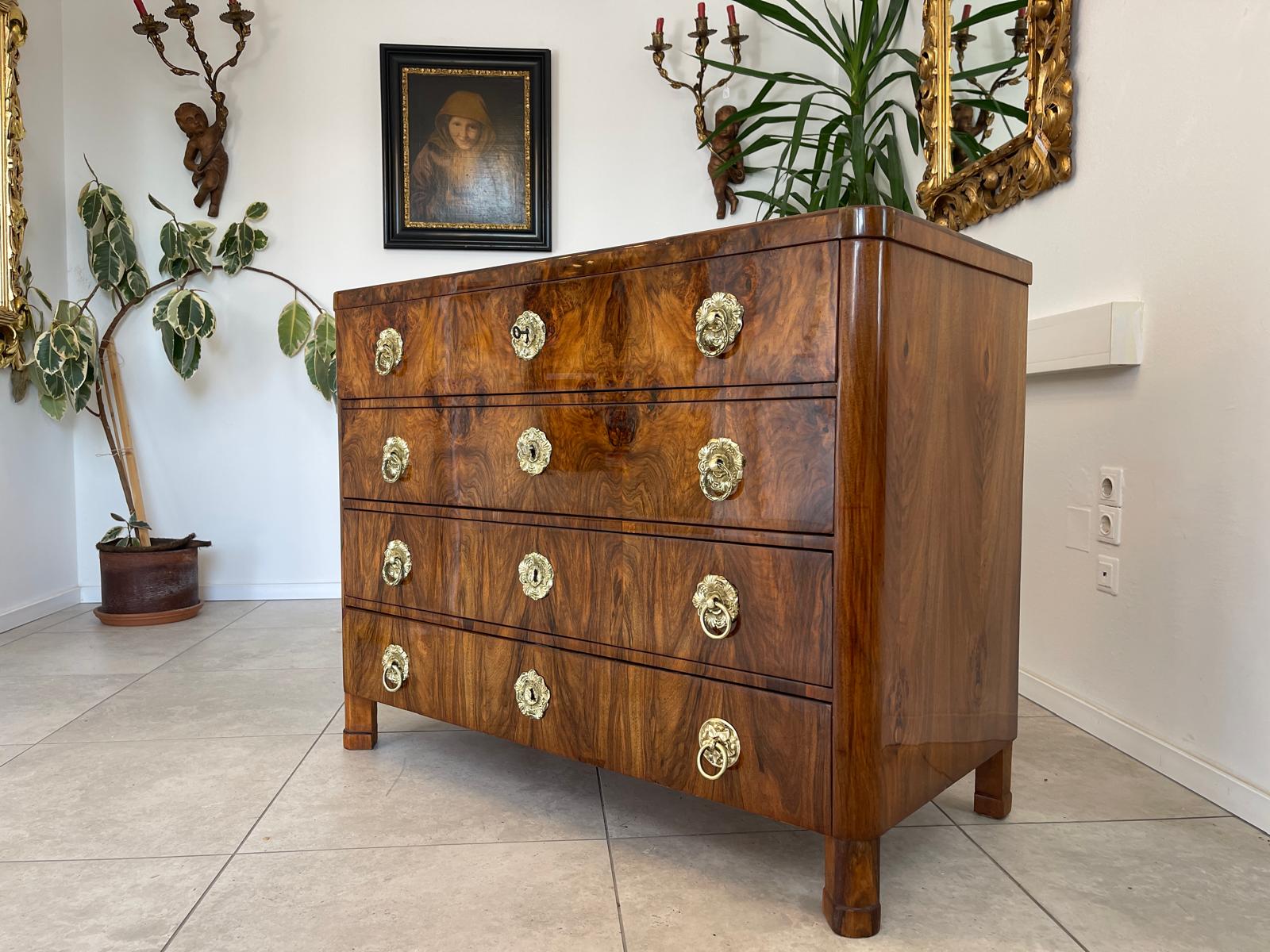 SALE Restaurierte Biedermeier Schreibkommode Nussholz Antiquität Antikmöbel G1132