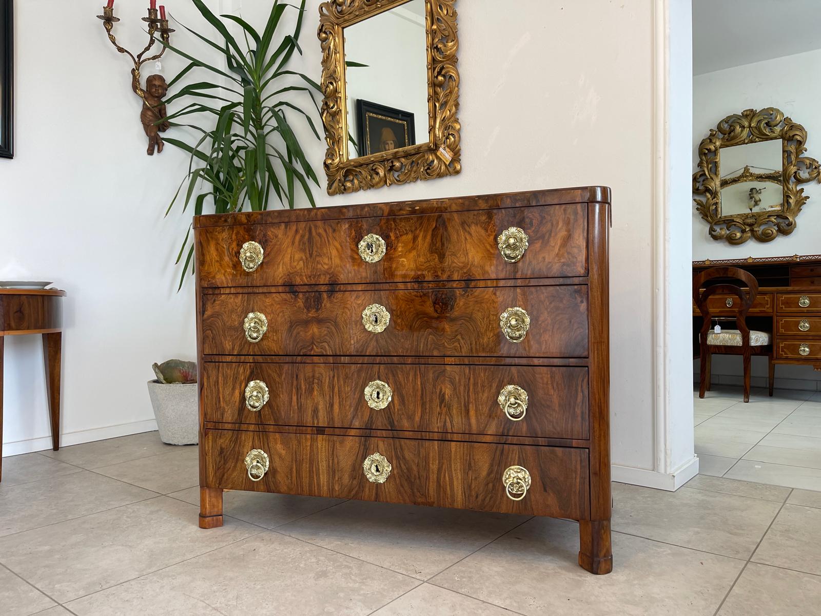 SALE Restaurierte Biedermeier Schreibkommode Nussholz Antiquität Antikmöbel G1132