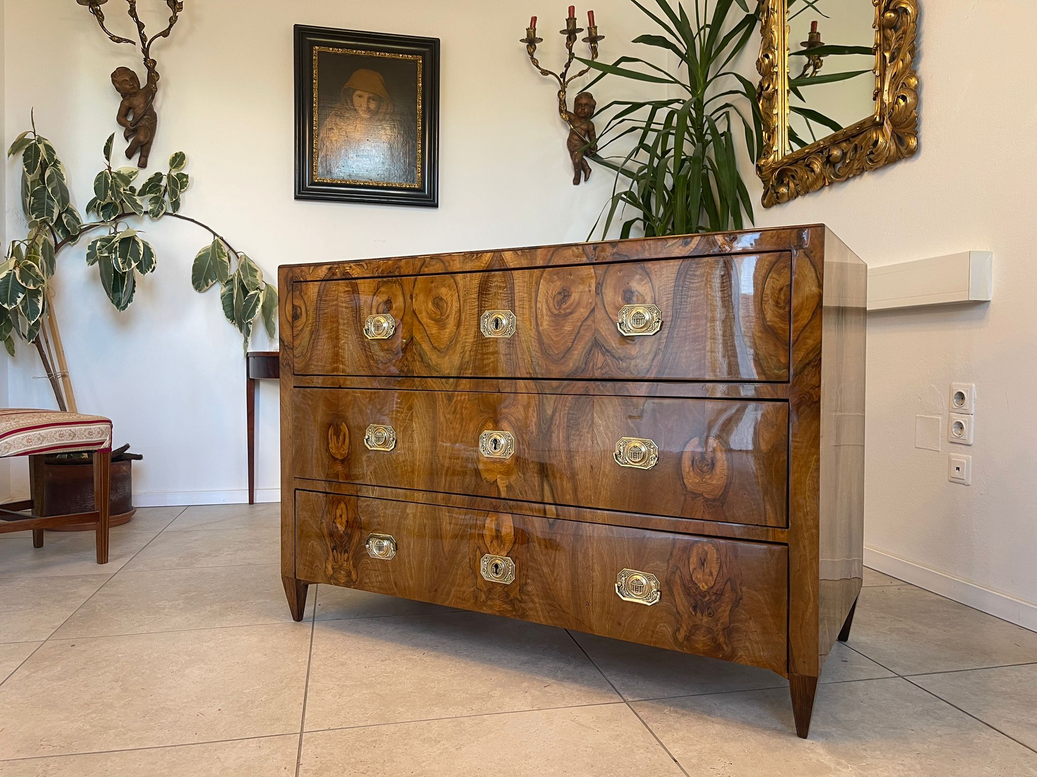 Sale Restaurierte Biedermeier Kommode Nussholz Antiquität A5104