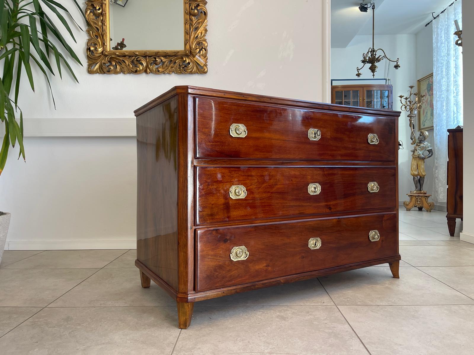 Restaurierte Biedermeier Kommode 3 Ladenkommode Nussholz Antiquität G1125