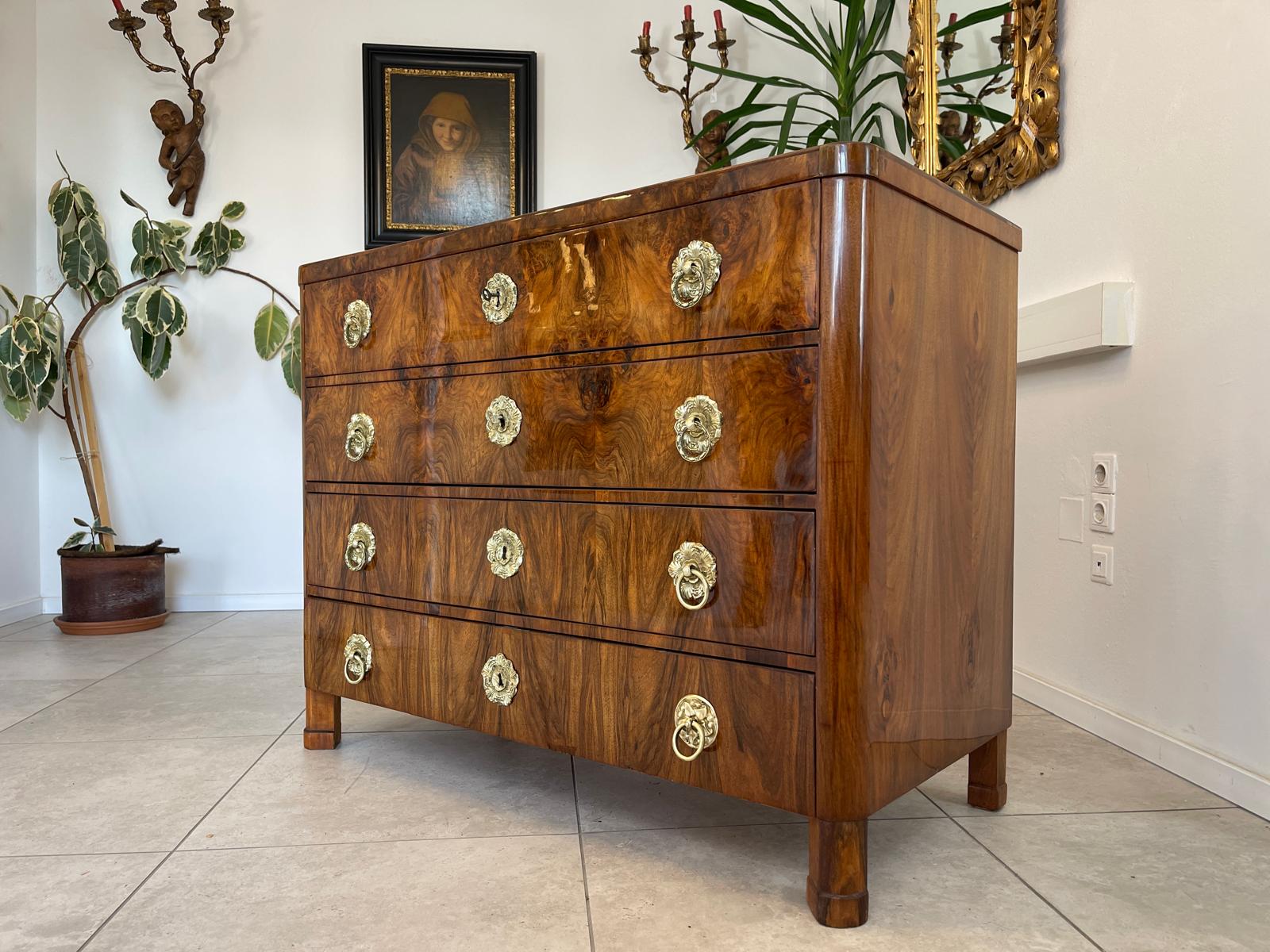 SALE Restaurierte Biedermeier Schreibkommode Nussholz Antiquität Antikmöbel G1132