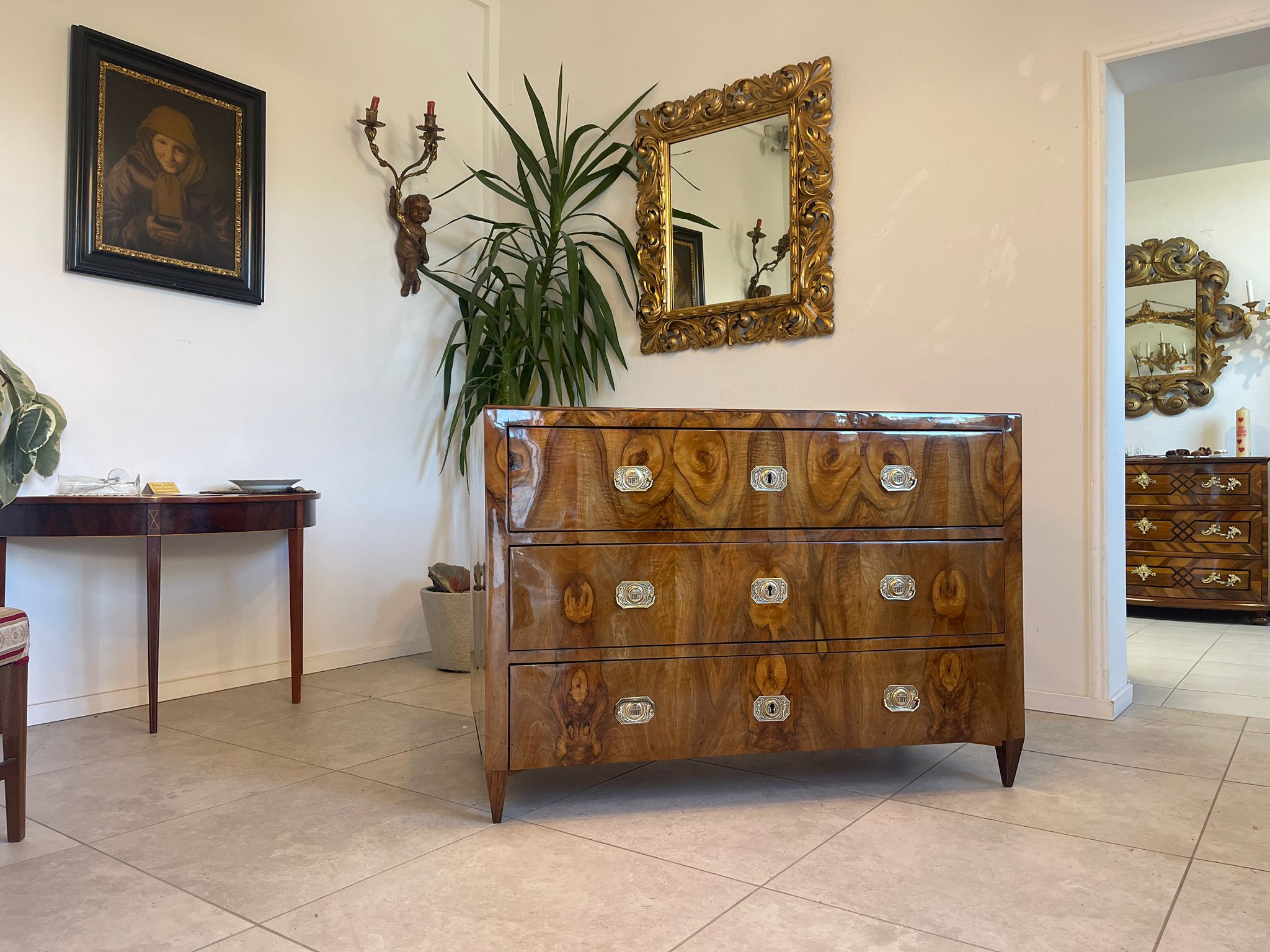 Sale Restaurierte Biedermeier Kommode Nussholz Antiquität A5104