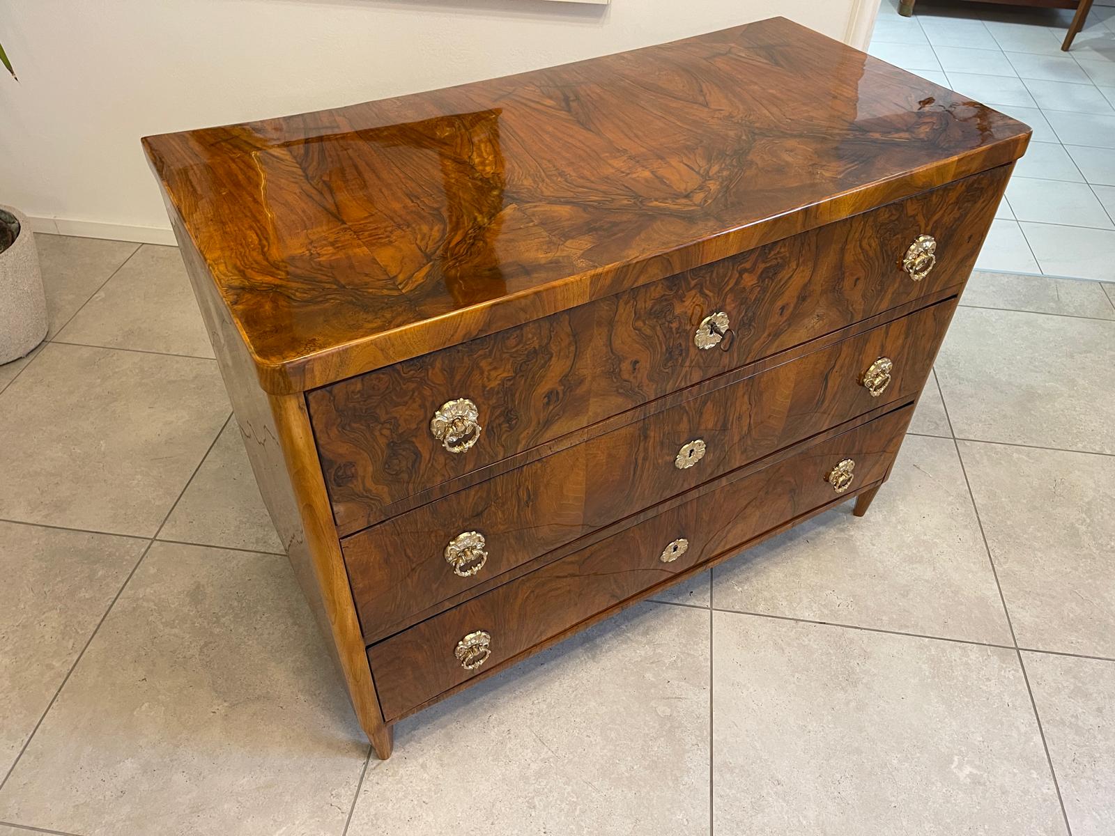 Sale Restaurierte Biedermeier Kommode 3 Ladenkommode Nussholz Antiquität G1064