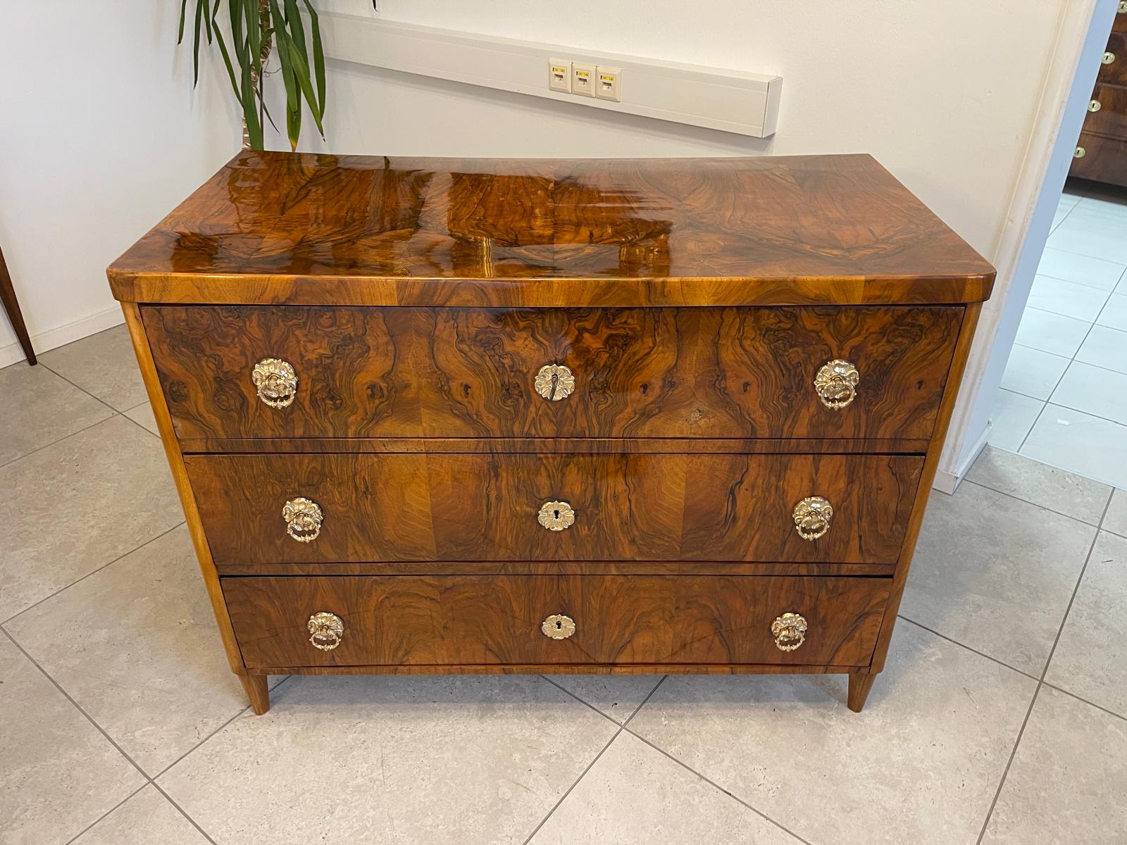 Sale Restaurierte Biedermeier Kommode 3 Ladenkommode Nussholz Antiquität G1064