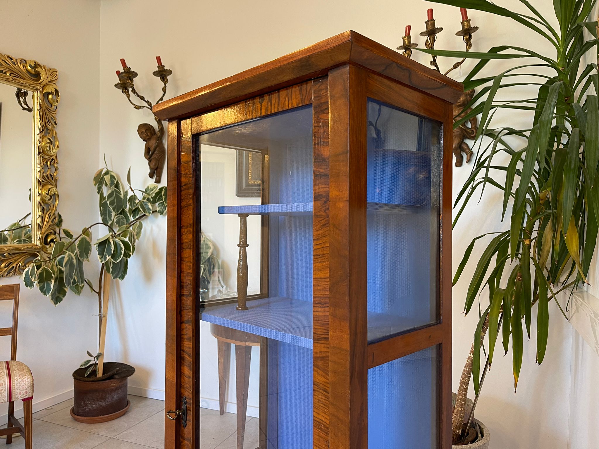 Stilvitrine Biedermeier Glasschrank Bücherschrank A5491