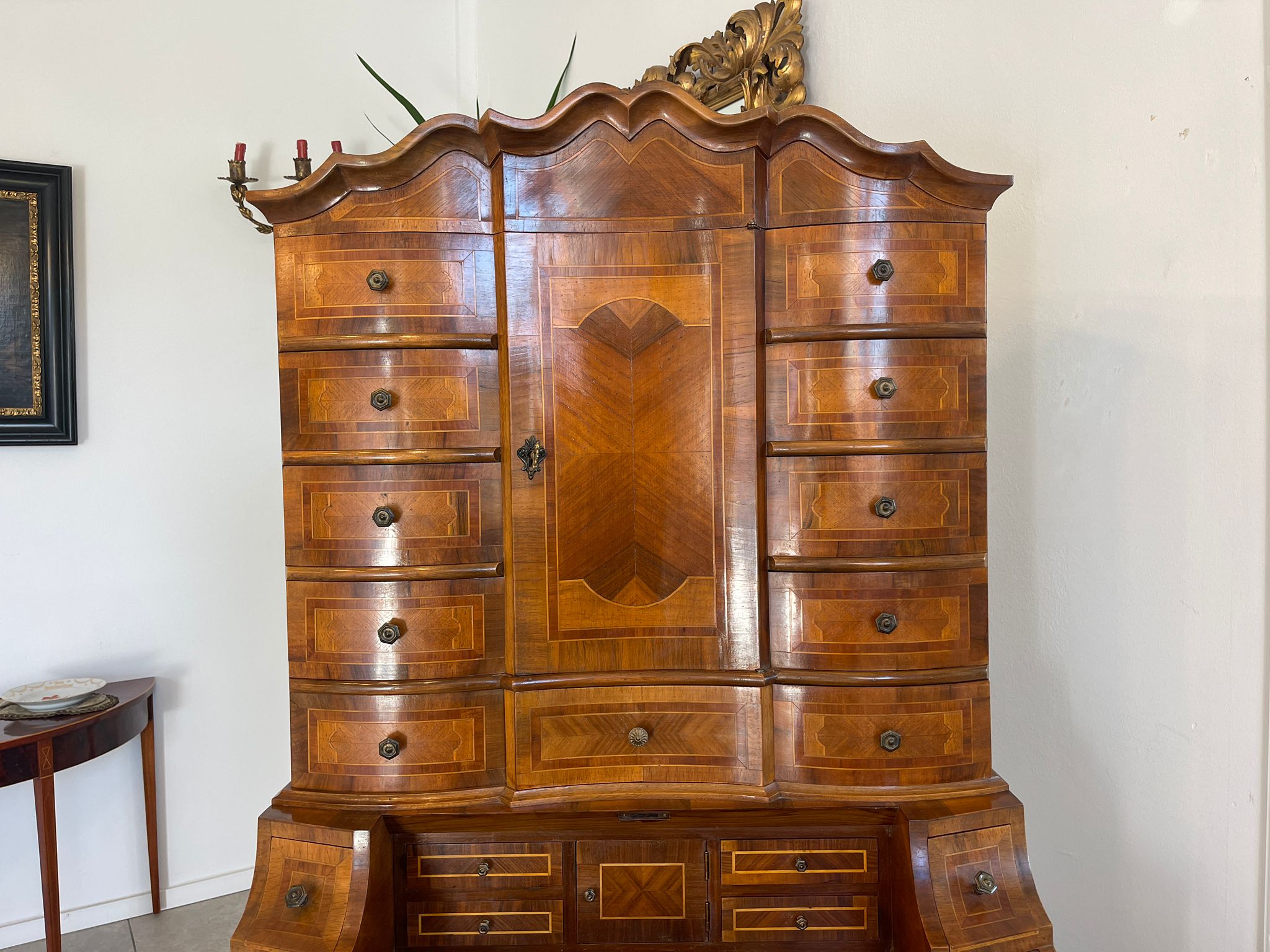 Tabernakel Barockstil Aufsatzsekretär Ladenschrank A5140