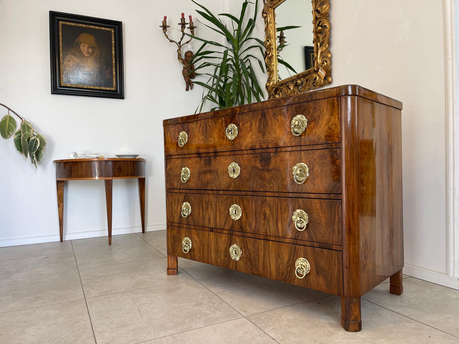 SALE Restaurierte Biedermeier Schreibkommode Nussholz Antiquität Antikmöbel G1132