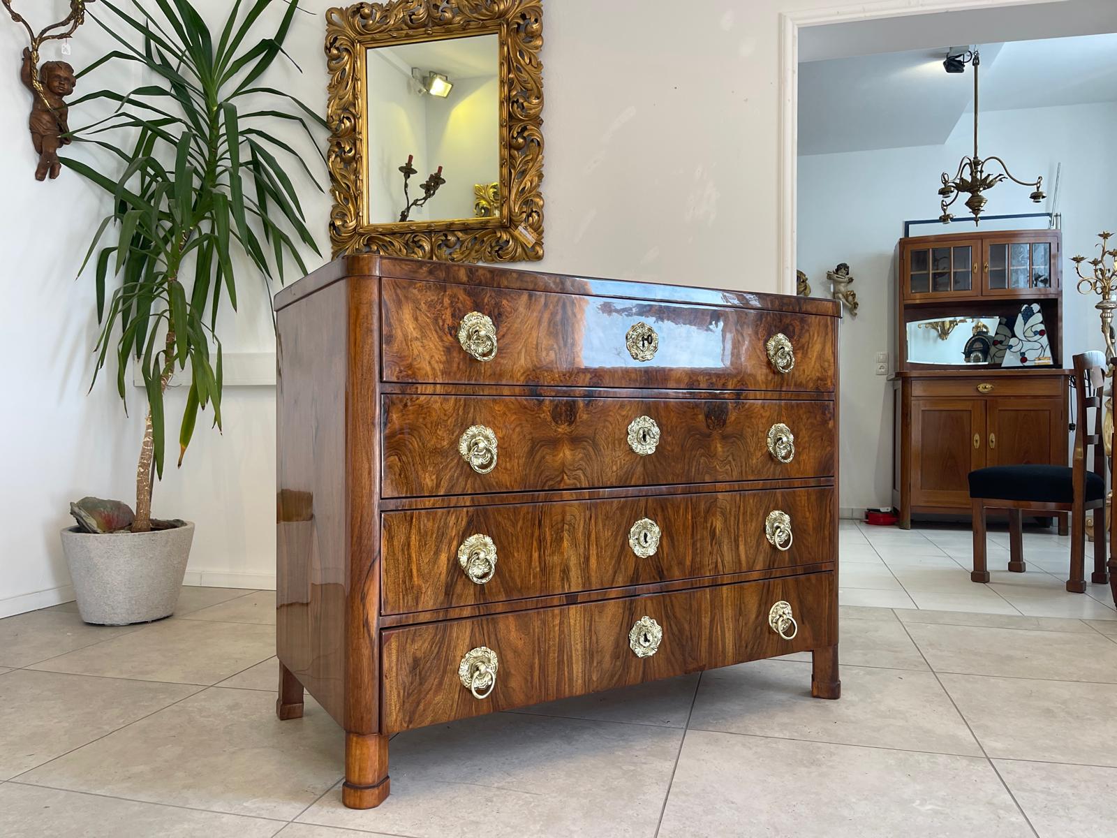 SALE Restaurierte Biedermeier Schreibkommode Nussholz Antiquität Antikmöbel G1132