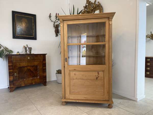 Original Gründerzeit Vitrine Bauernschrank Bücherschrank A4498