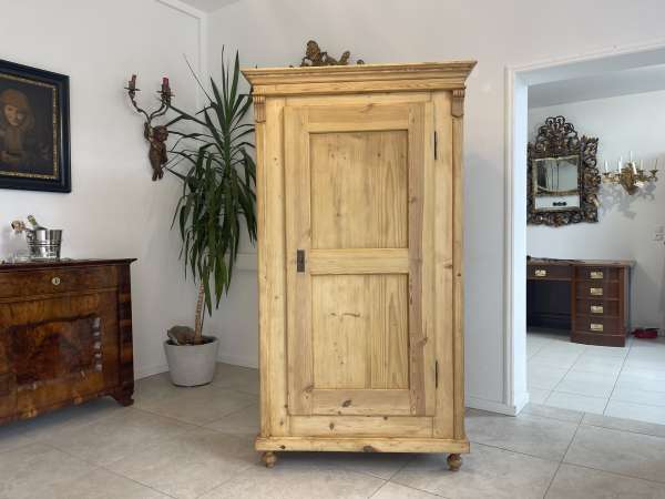 1 türiger Biedermeier Bauernschrank Naturholzschrank A4508